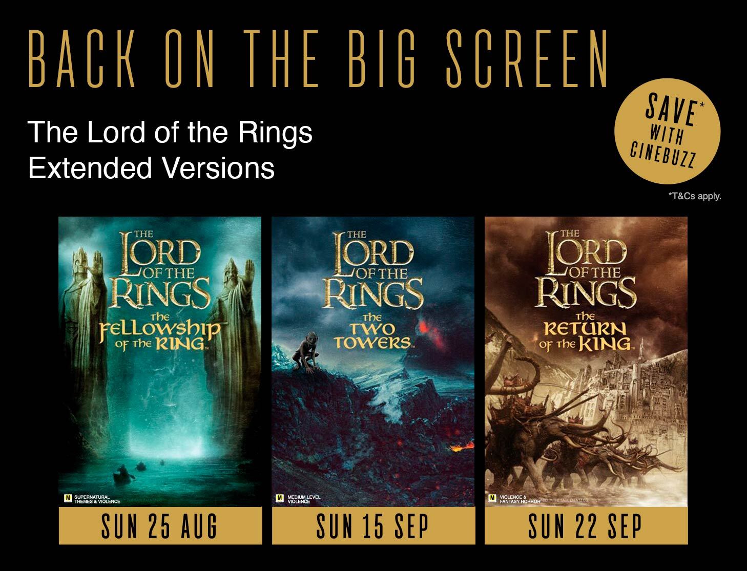 Lord of the Rings - Extended - Event Cinemas